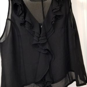 Silky  ruffle  top.